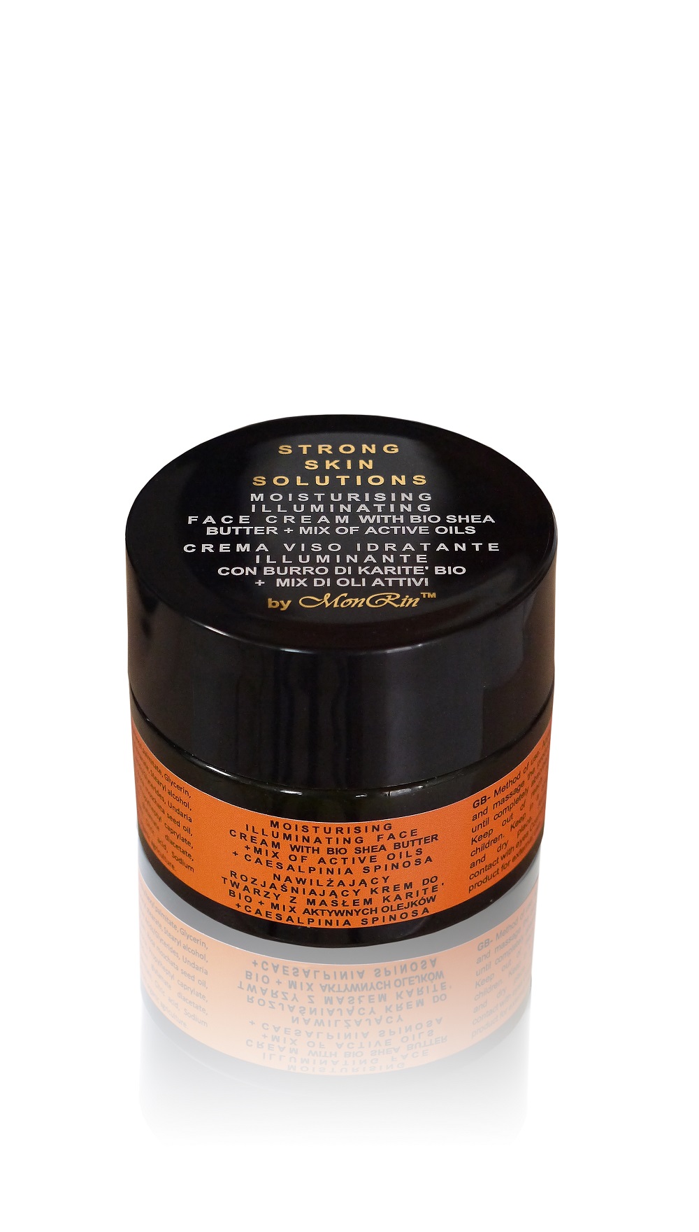 STRONG SKIN SOLUTIONS BY MONRIN MOISTURISING ILLUMINATING FACE CREAM WITH BIO SHEA BUTTER + MIX OF ACTIVE OILS